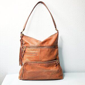 HOBO Liberty Brown Leather Convertible Crossbody Bag Shoulder Purse